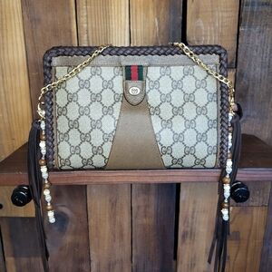Gucci Bag Louis vuitton fringe braided revamped Vintage Boho Western Style